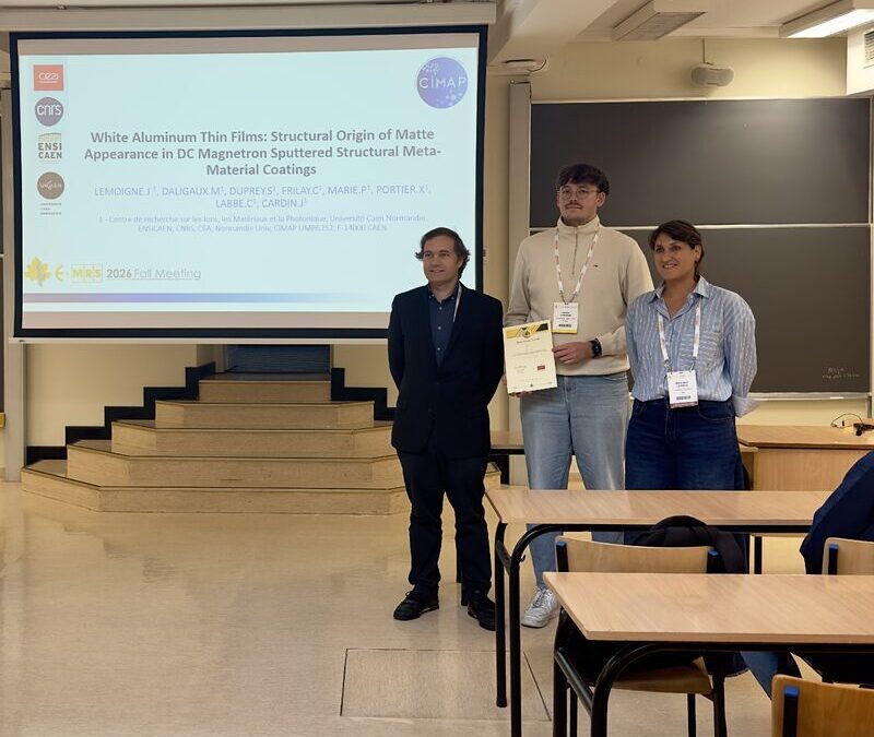 Prix du meilleur poster pour un doctorant du CIMAP à l’E-MRS 2026